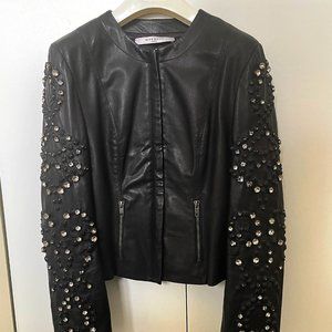 GIVENCHY Leather Jacket with Gems